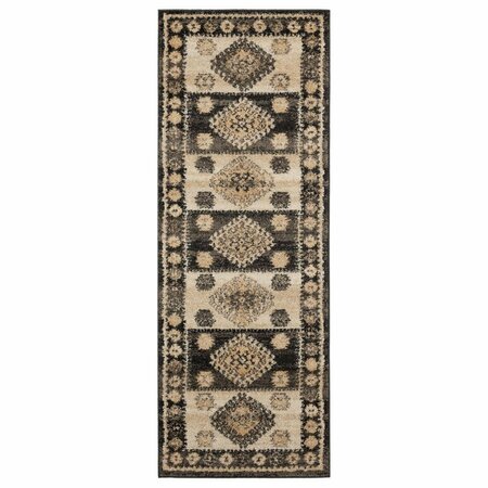 UNITED WEAVERS OF AMERICA 2 ft. 7 in. x 7 ft. 2 in. Marrakesh Emir Walnut Rectangle Runner Rug 3801 30054 28E